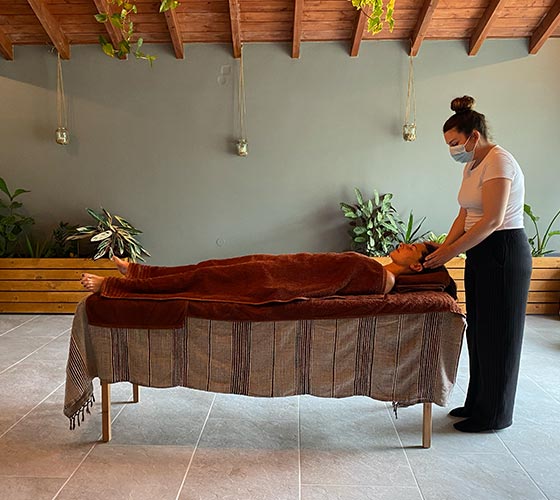 Massage treatments during yoga retreat 2023 in Corfu