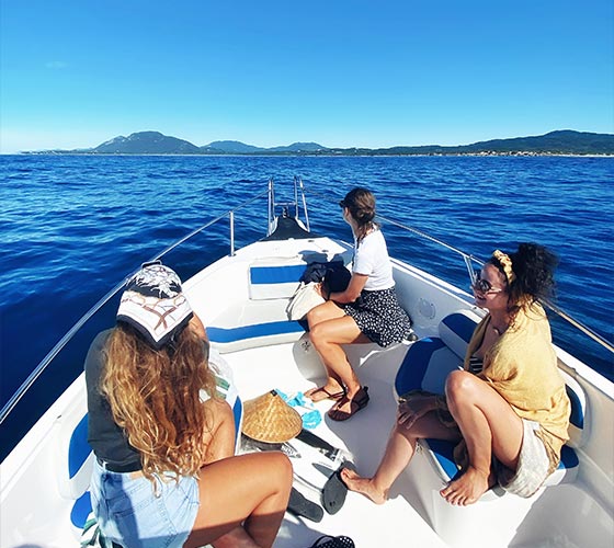 Boat trip in Greece during Yoga Retreat